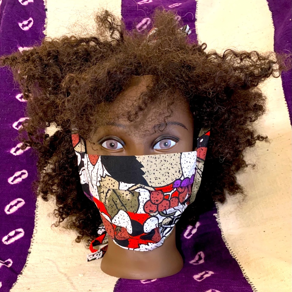 Hand Crafted Headwrap & Mask Set - Picture 5 of 5
